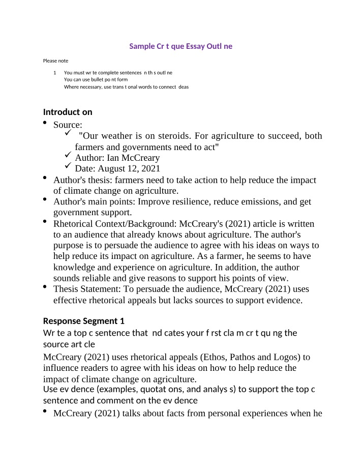 Climate Change Impact on Agriculture - An Analysis