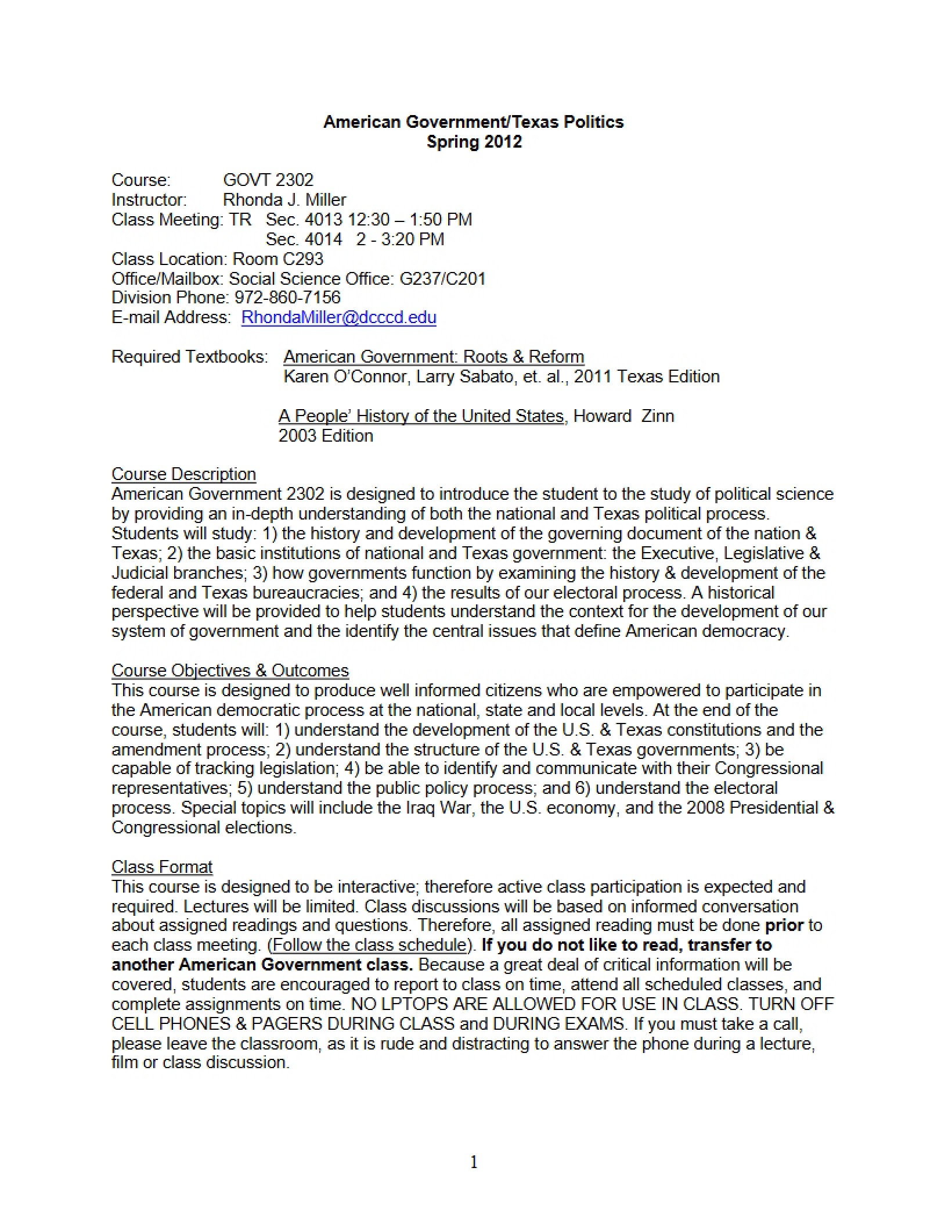 Syllabus - 6 Pages