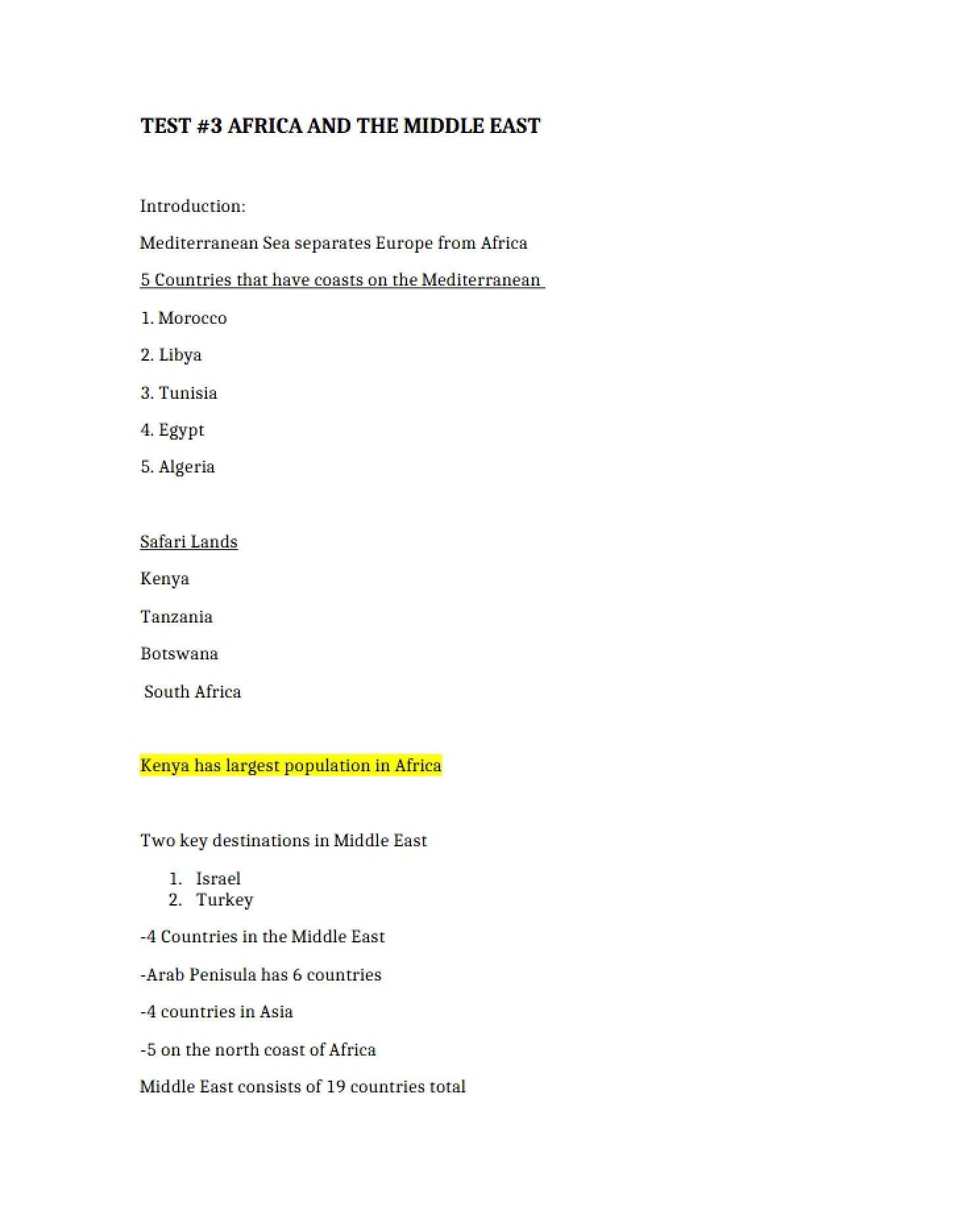 Third Unit Examination