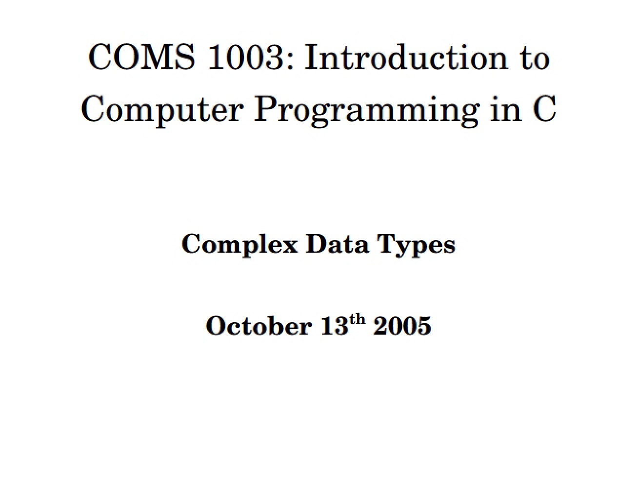 C Computer Programming Introduction