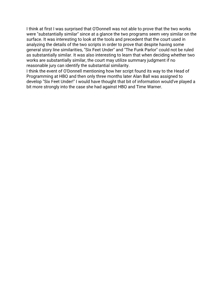 Discussion on Copyright Case