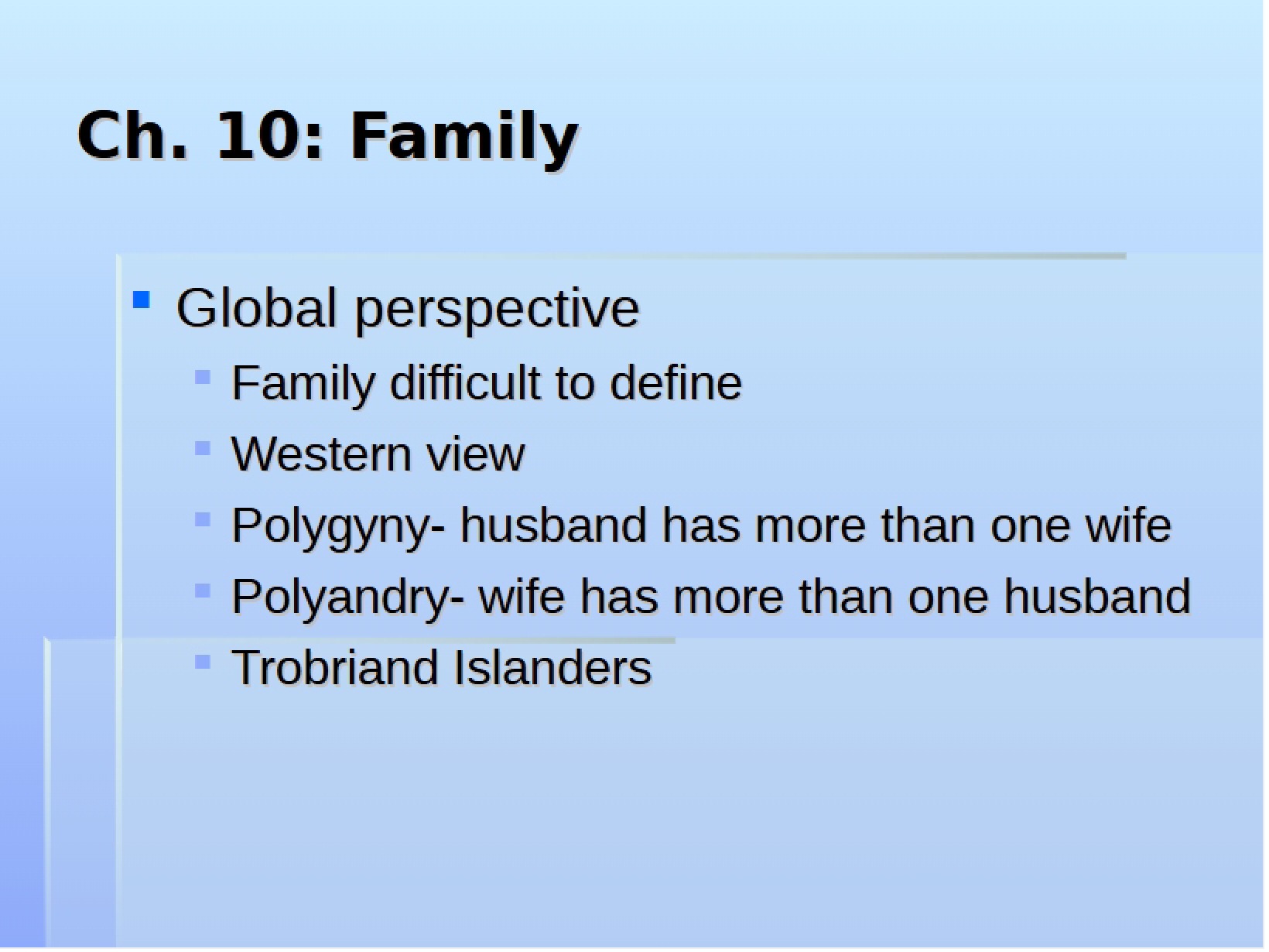 Chapter Ten Marriage and Family