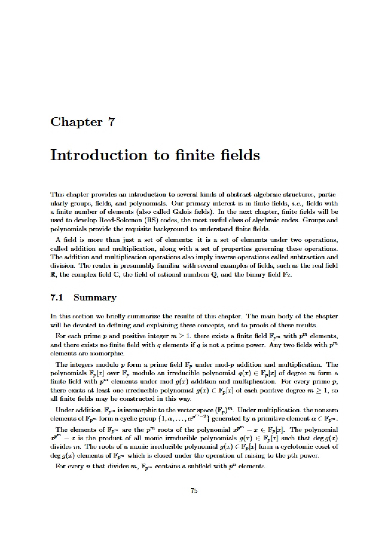 Finite Fields Introduction