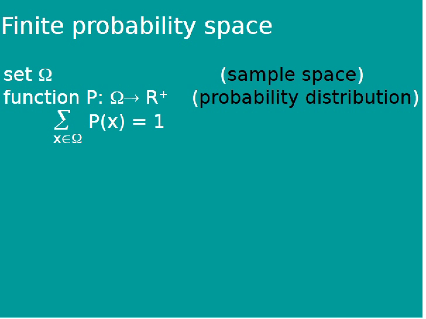 Finite Probability Space Notes