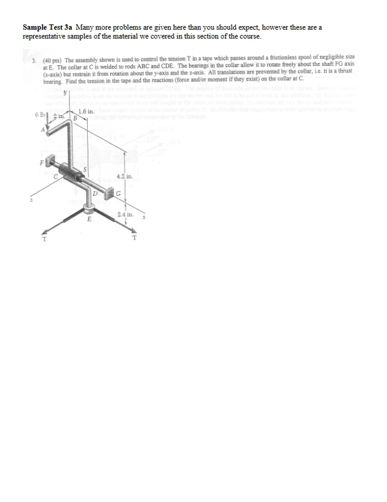 Sample Test 3a (Fall 2007)