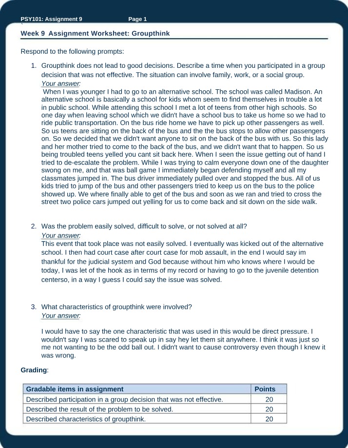 Lessons from Groupthink and Ineffective Group Decisions