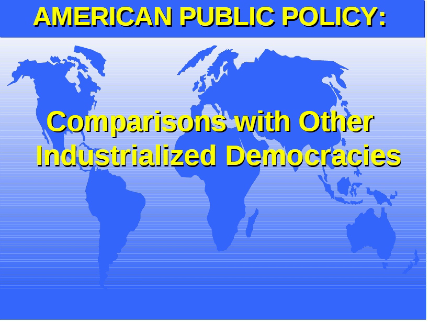 Industrialized Democracies A Comparative Analysis