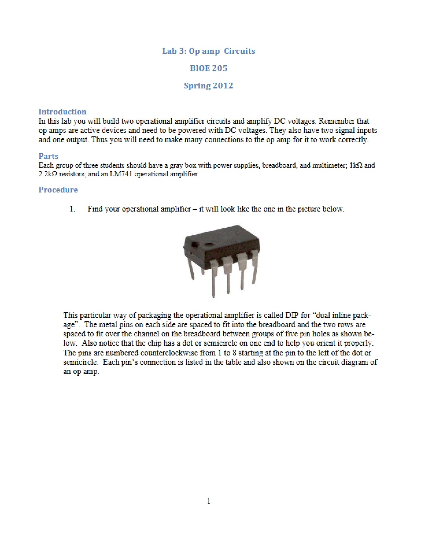 Circuits using Op Amps