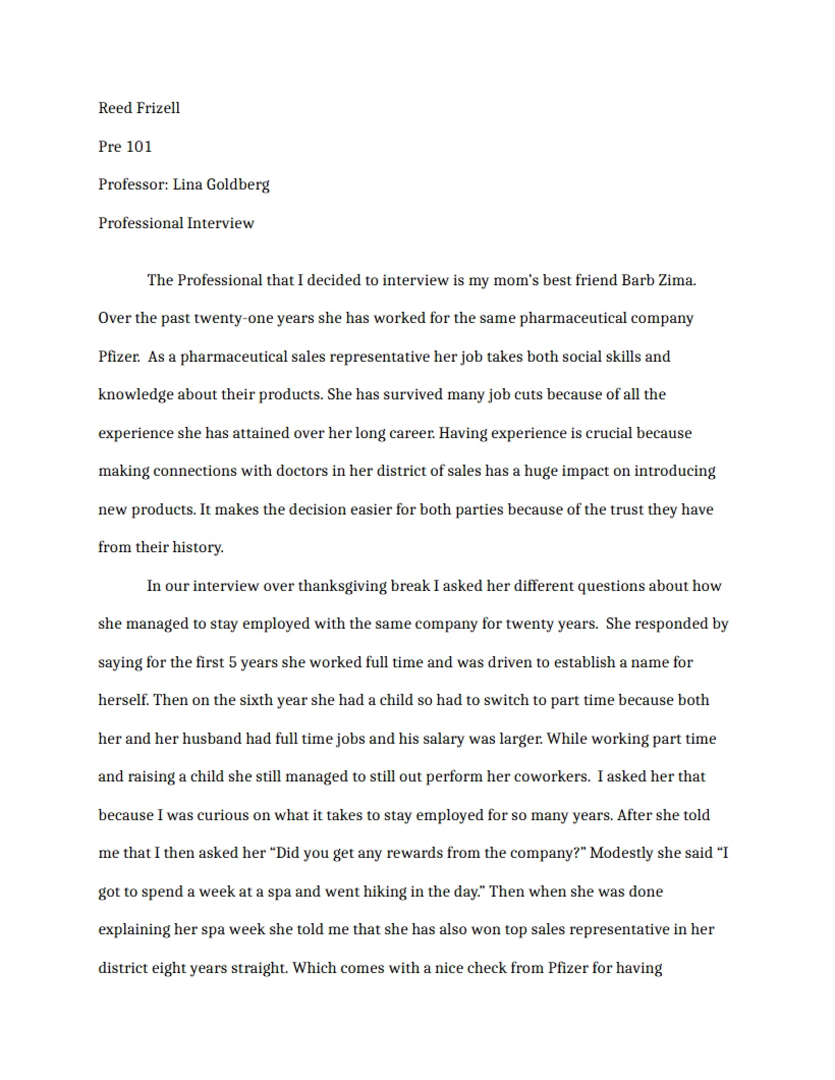 Paper on Interview