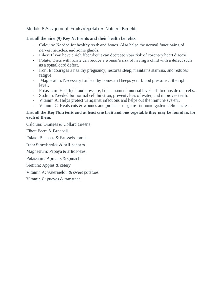 Assignment for Module 8