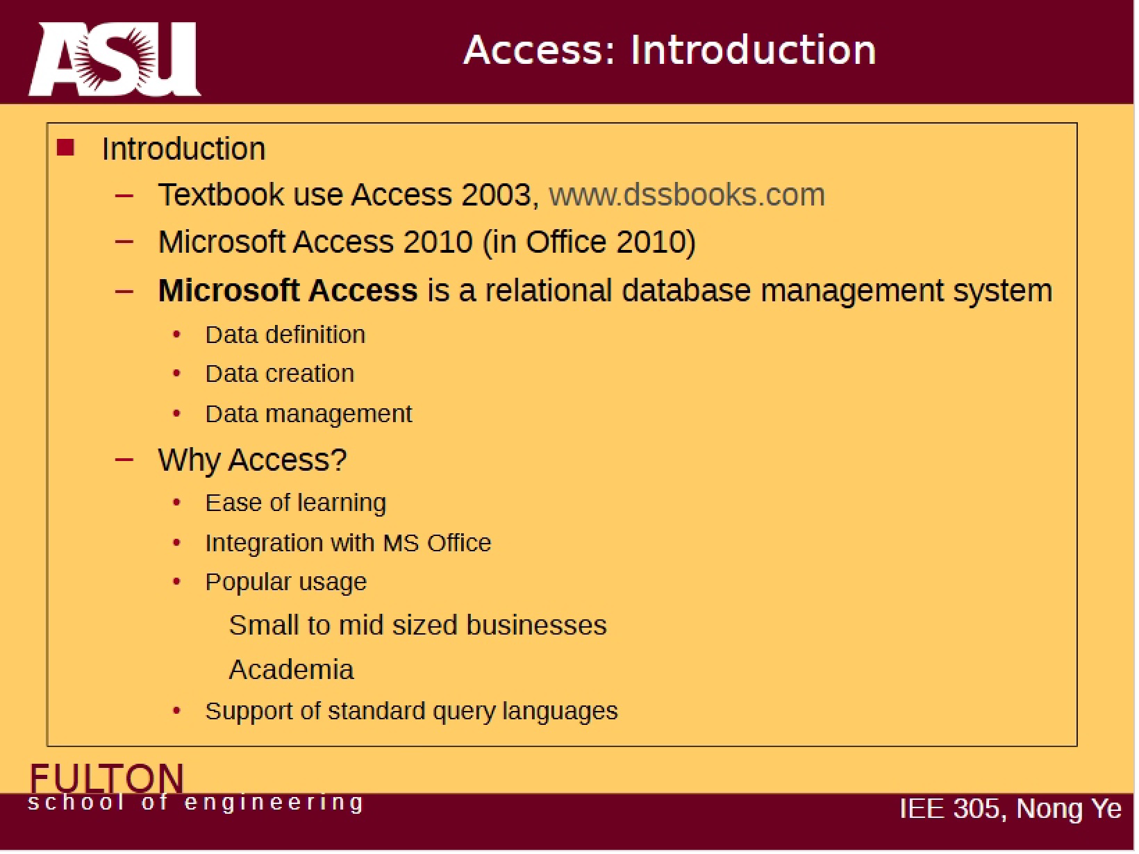 Database Development Review III