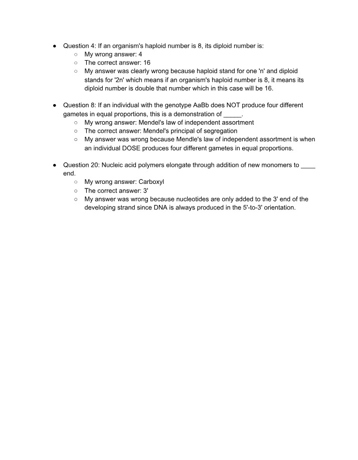 Genetics - Haploid and Diploid Numbers
