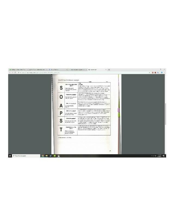 SOAPSTERS Worksheet