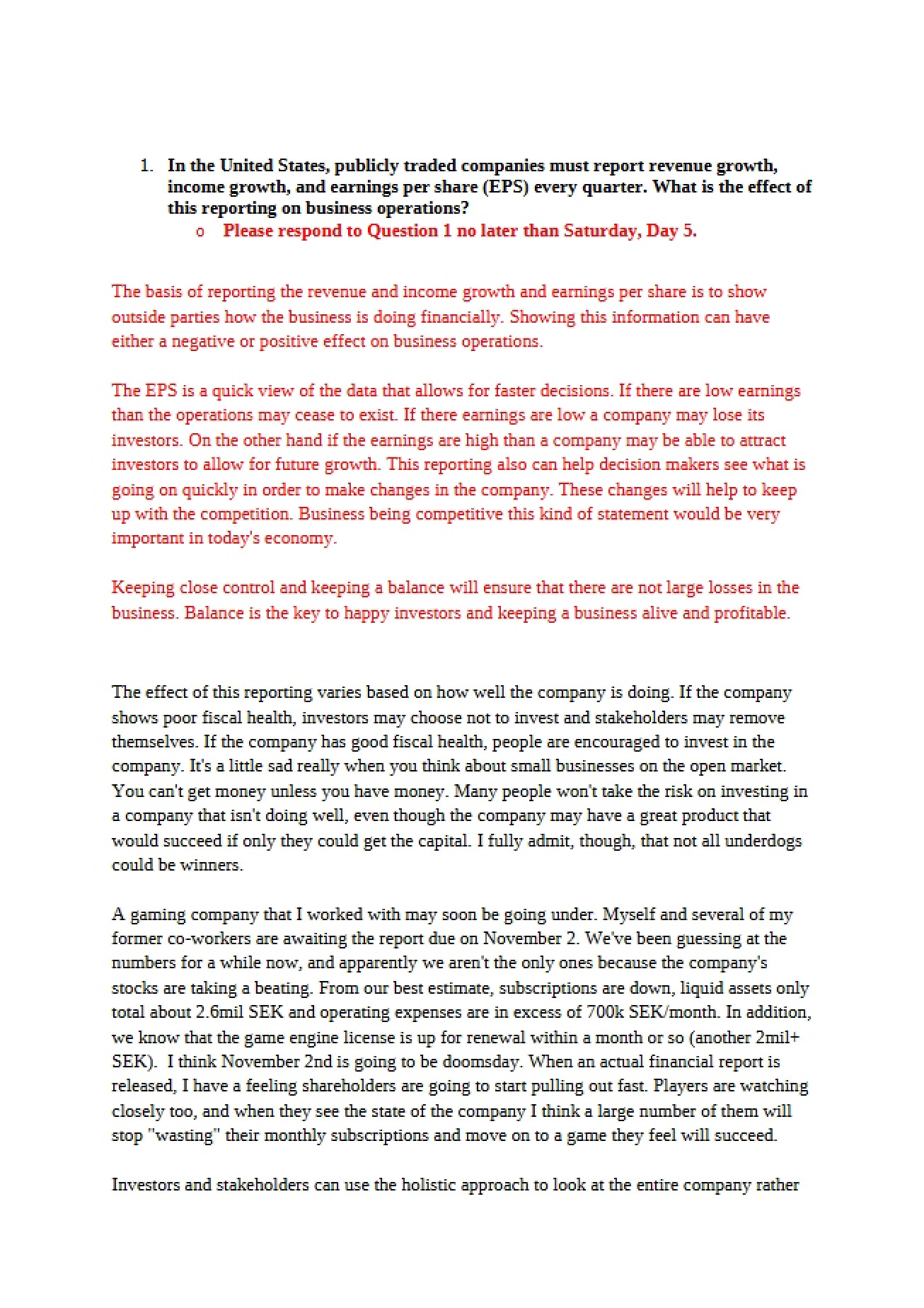 Business Systems Assignment