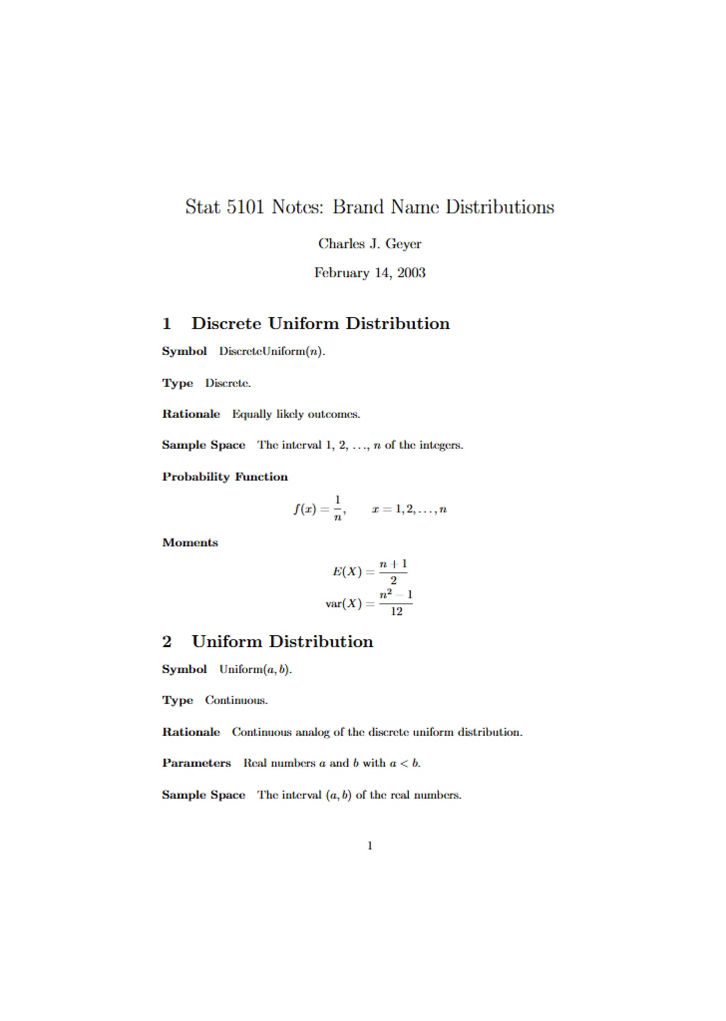 Statistical Brand Distributions