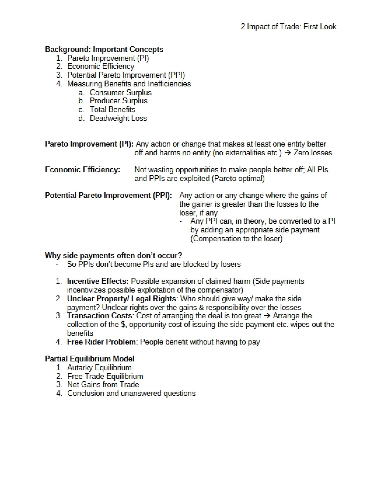 Important Concepts Background