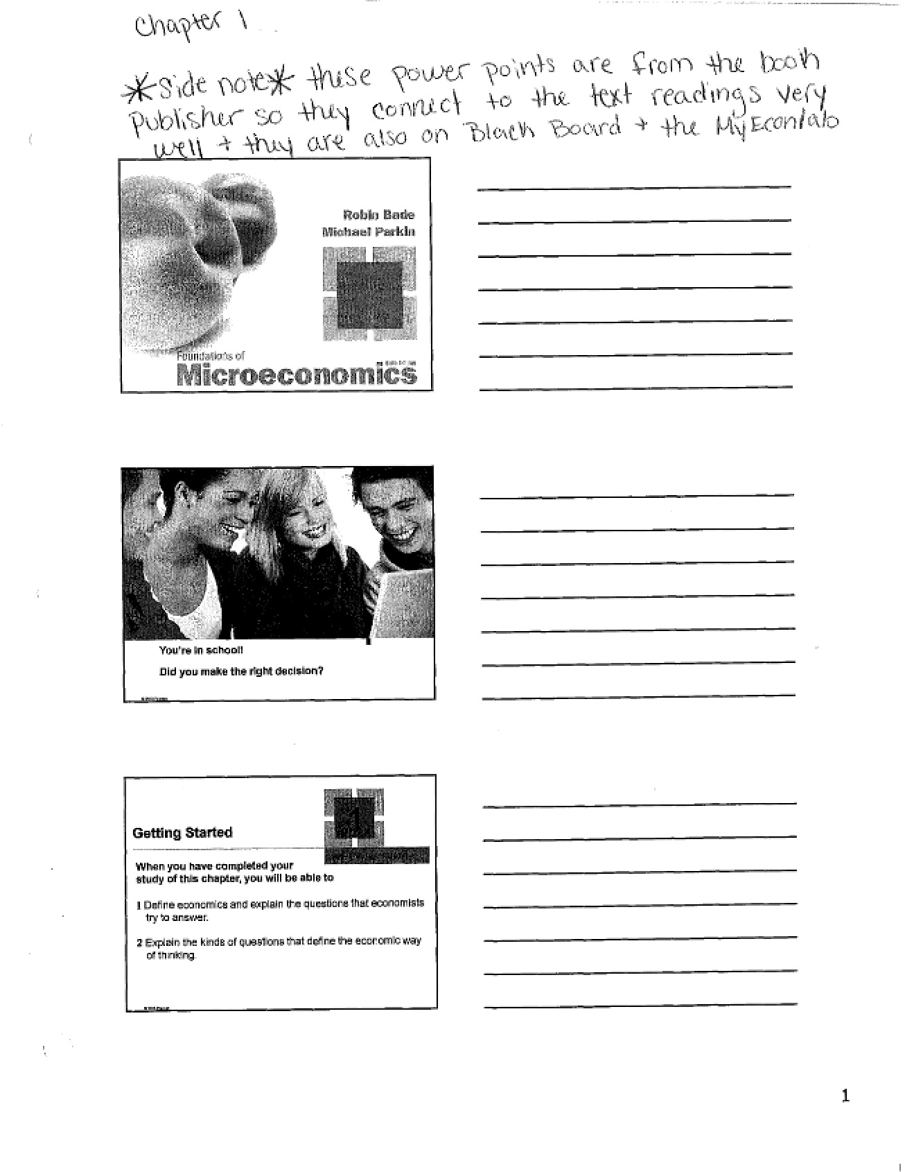Session Notes Microeconomics