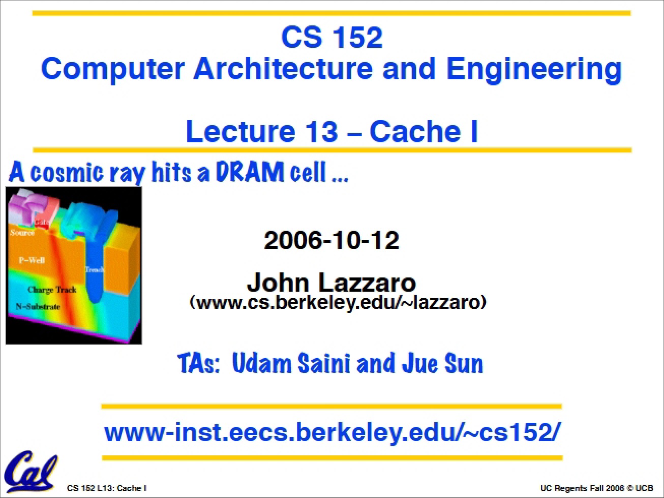 Cache Memory Part I