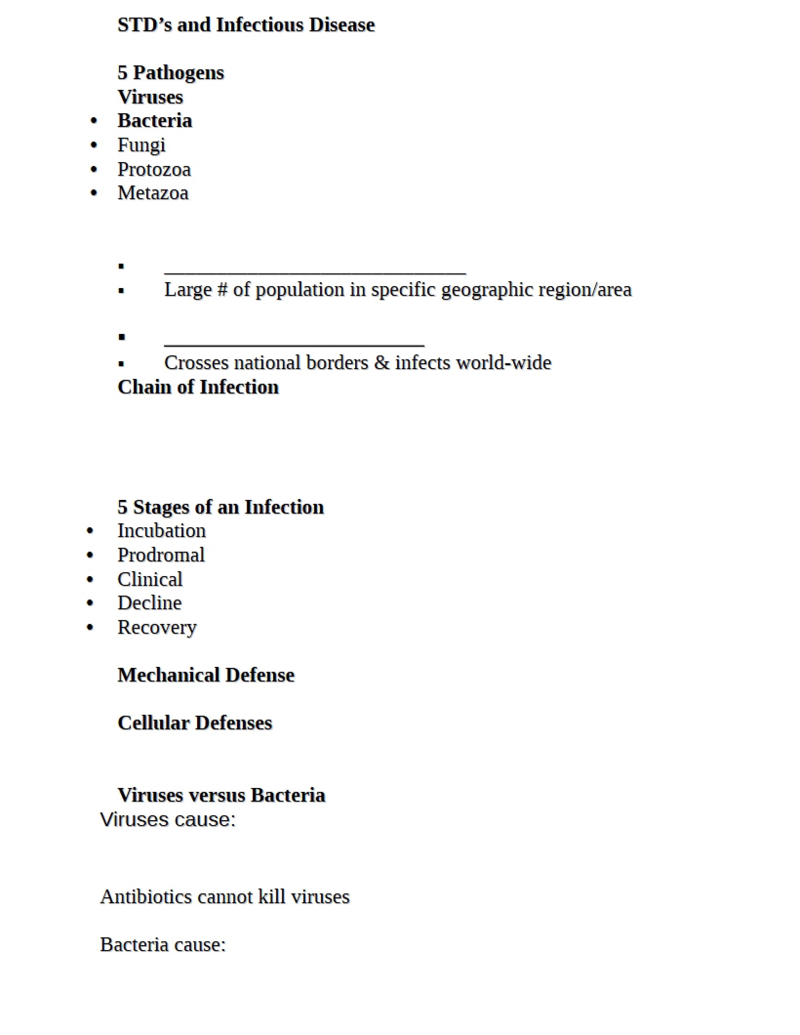 Sexually Transmitted Diseases