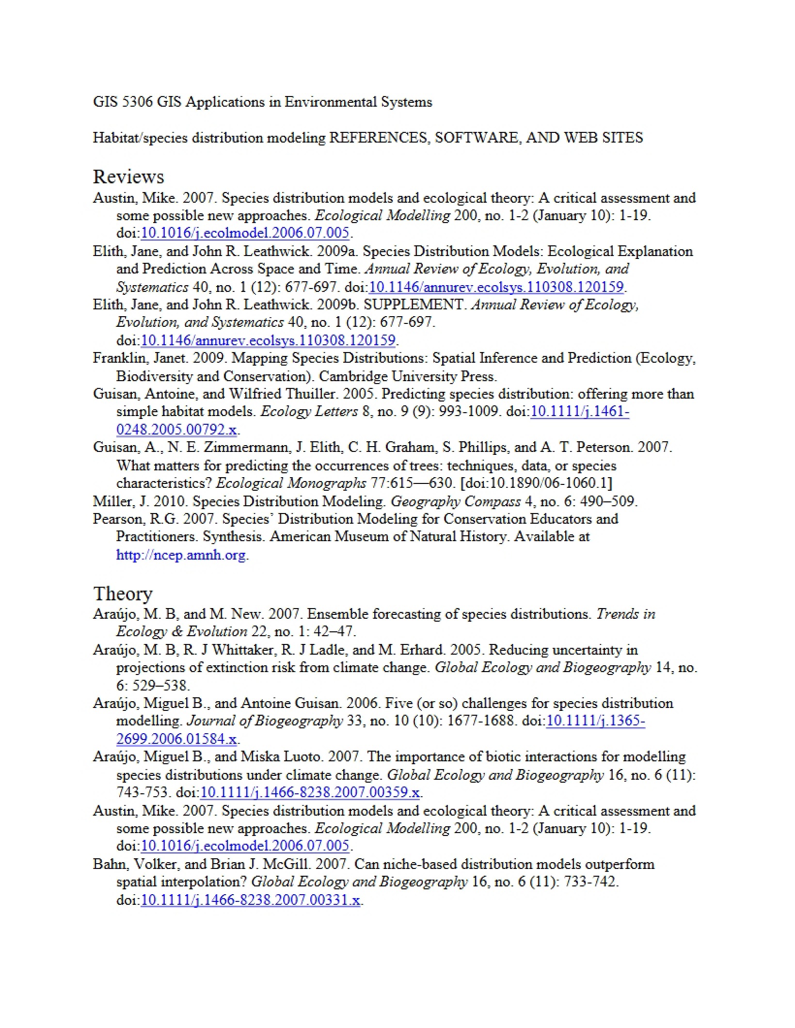 Information Systems for Geography