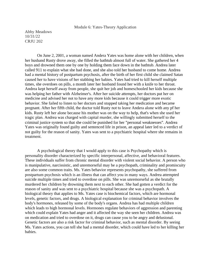 Psychopathy and Biochemical Factors
