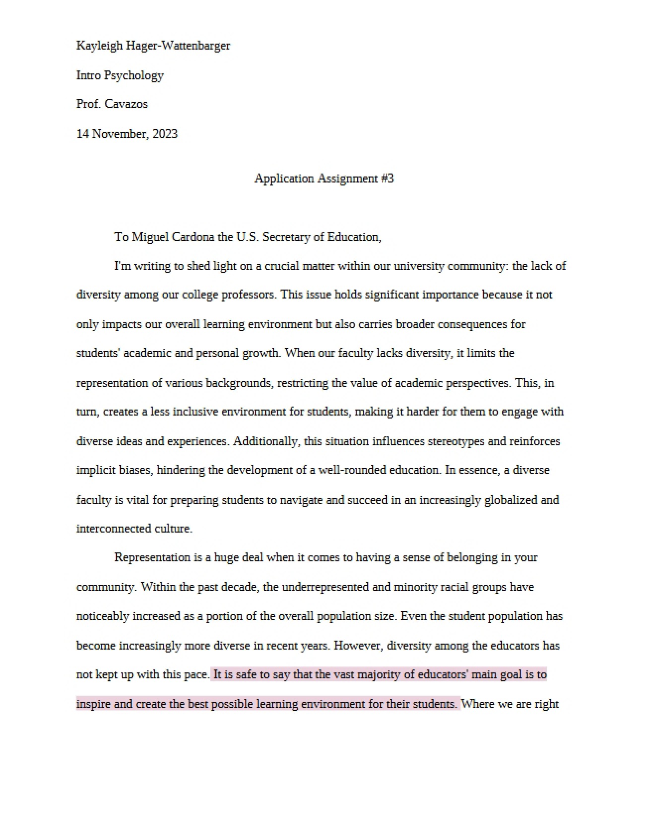 Third Application Assignment
