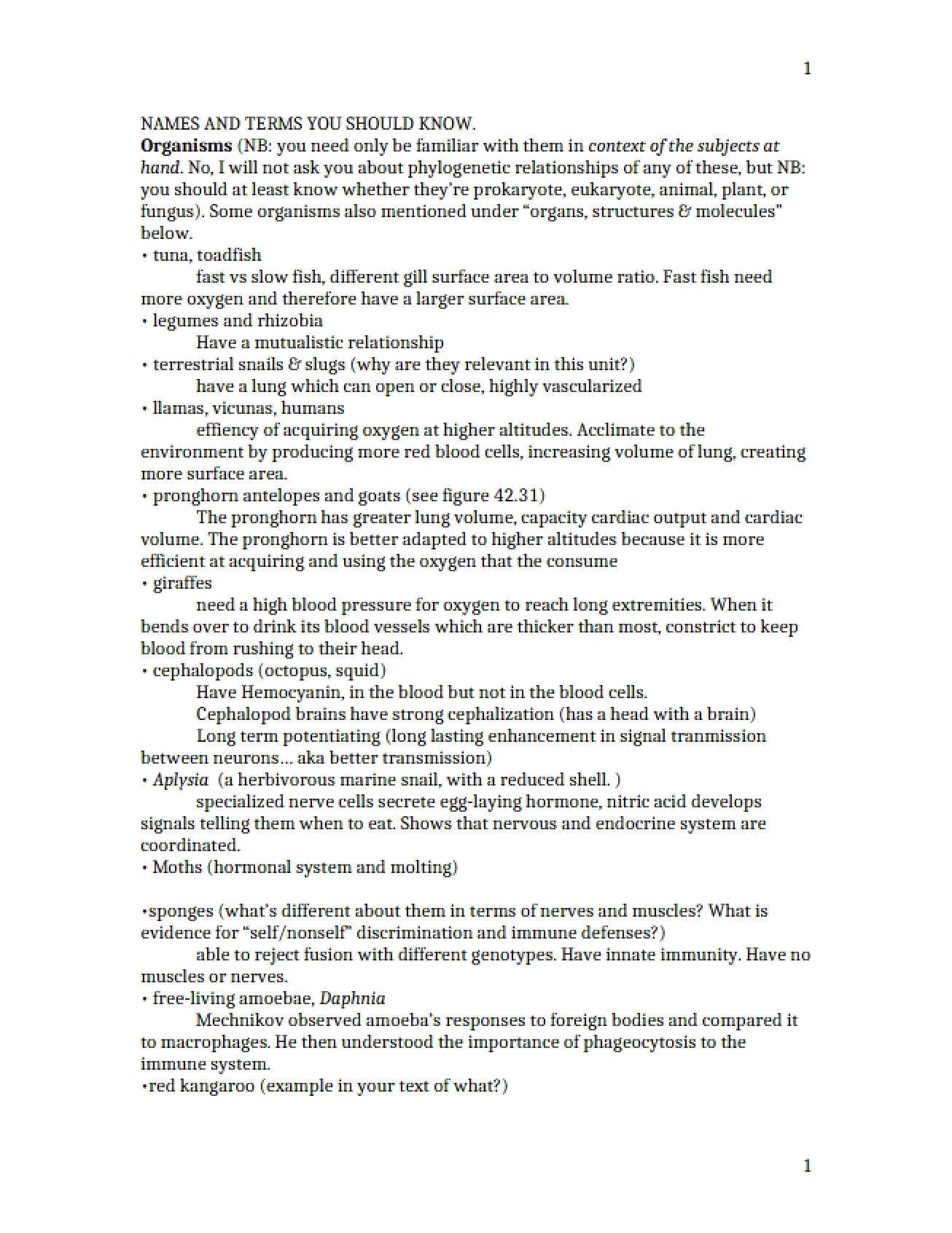 Study of Organisms