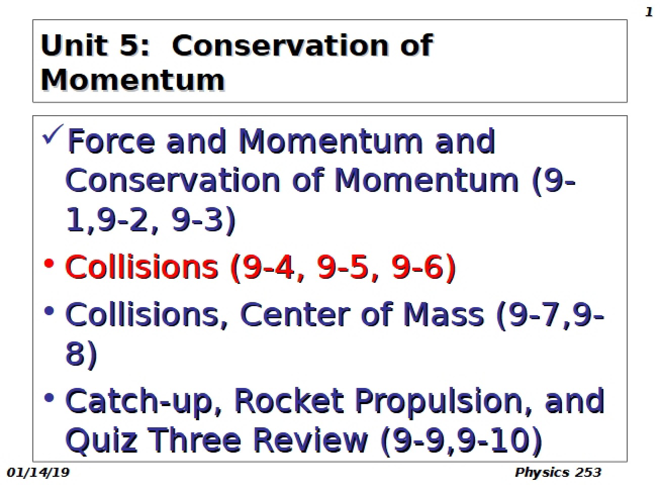Conserving Momentum