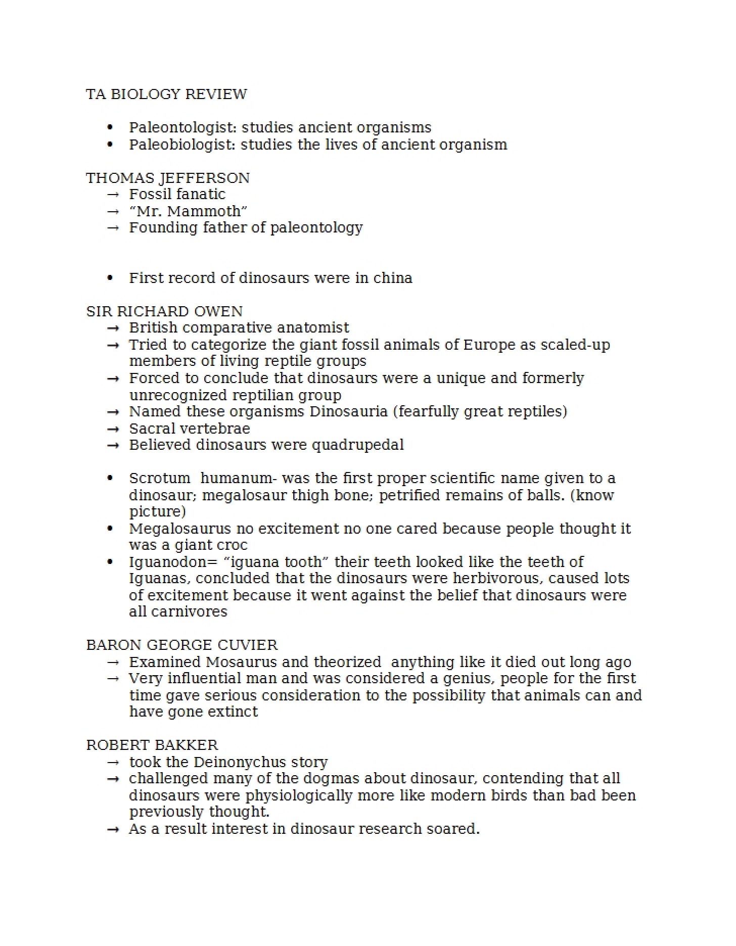 Mastery Outline for Students