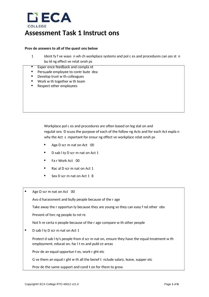 Strategies and Acts for Building Effective Workplace Relationships