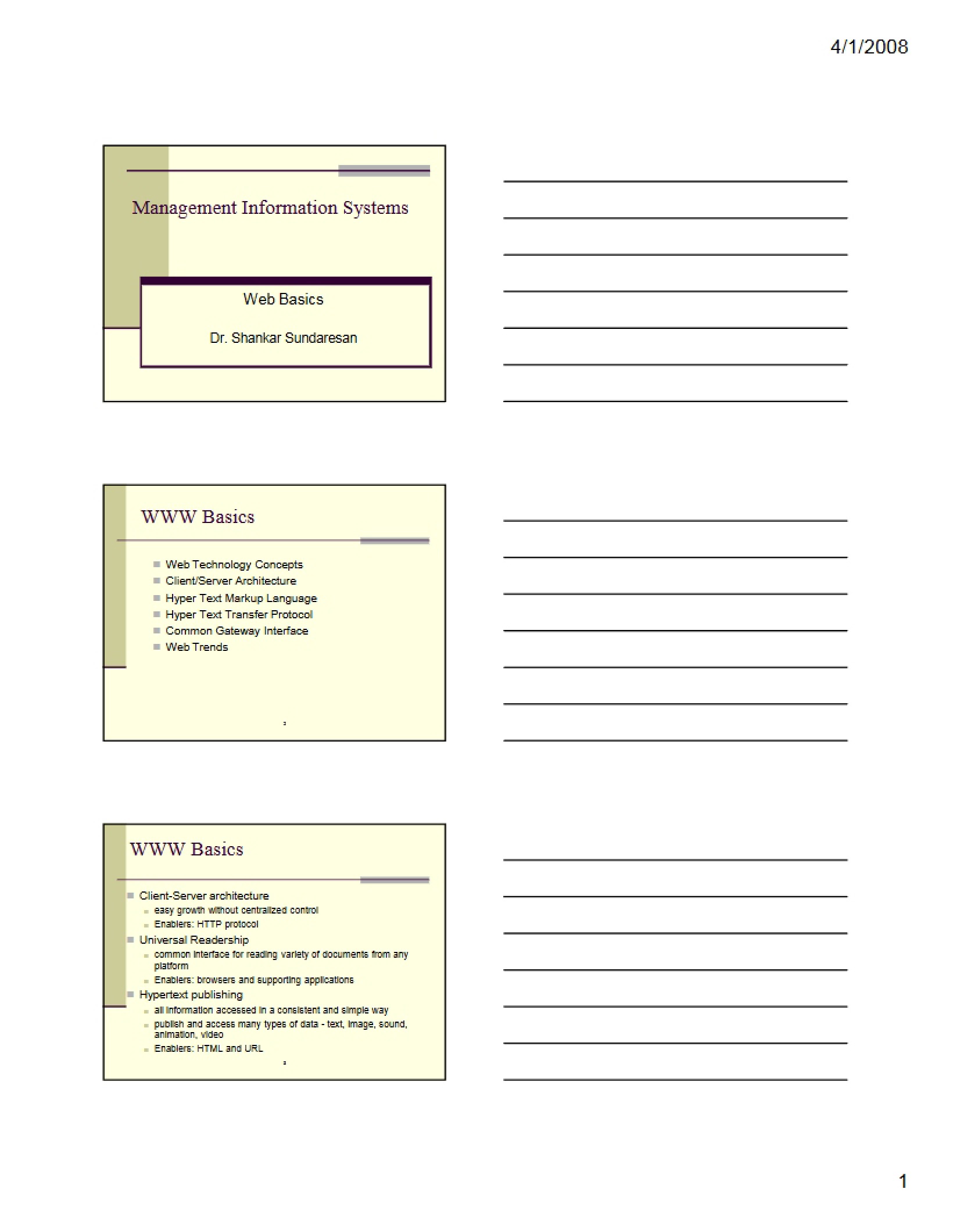 MIS Course Overview