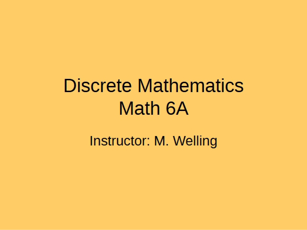 Discrete Mathematics Overview
