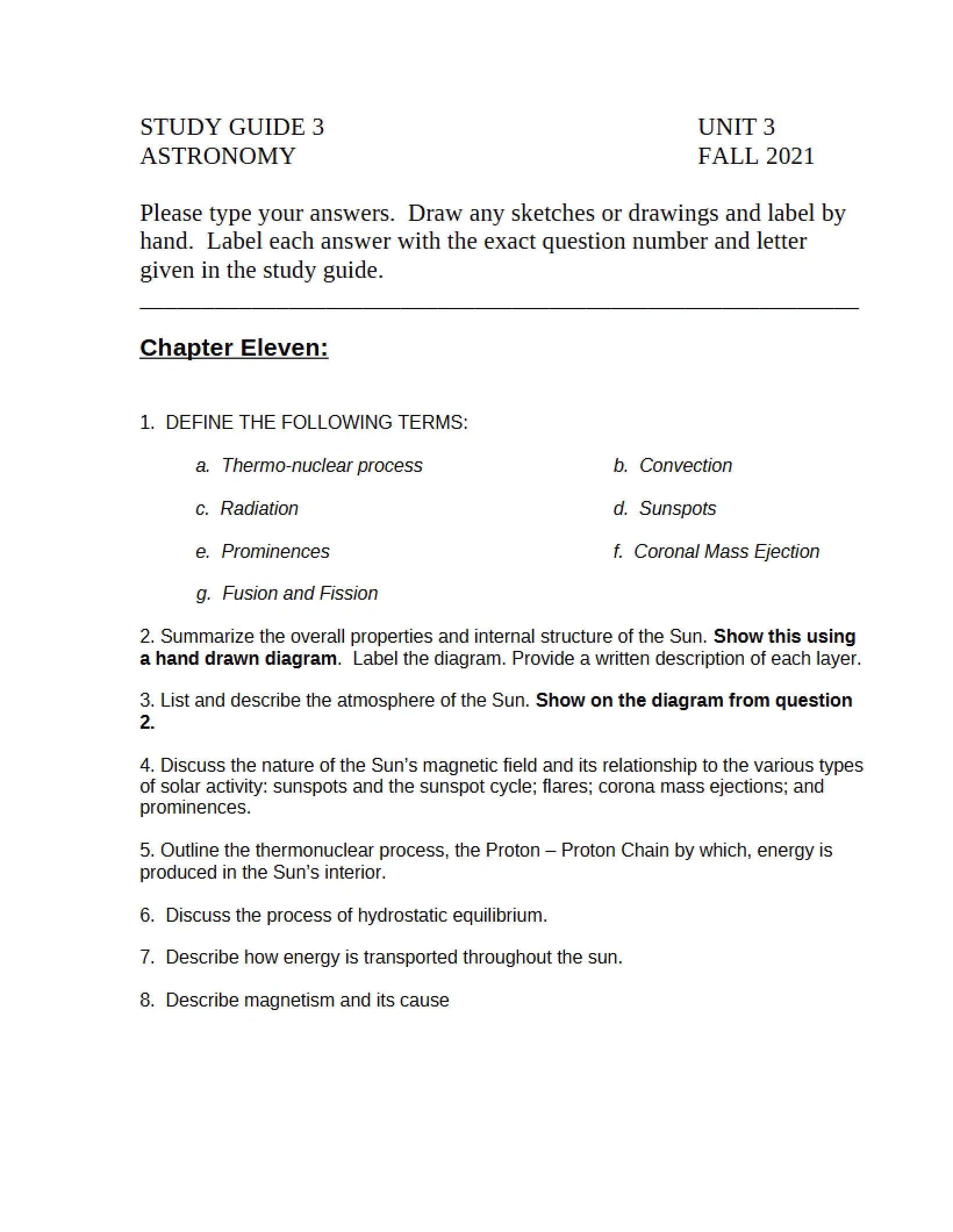 Third Study Guide