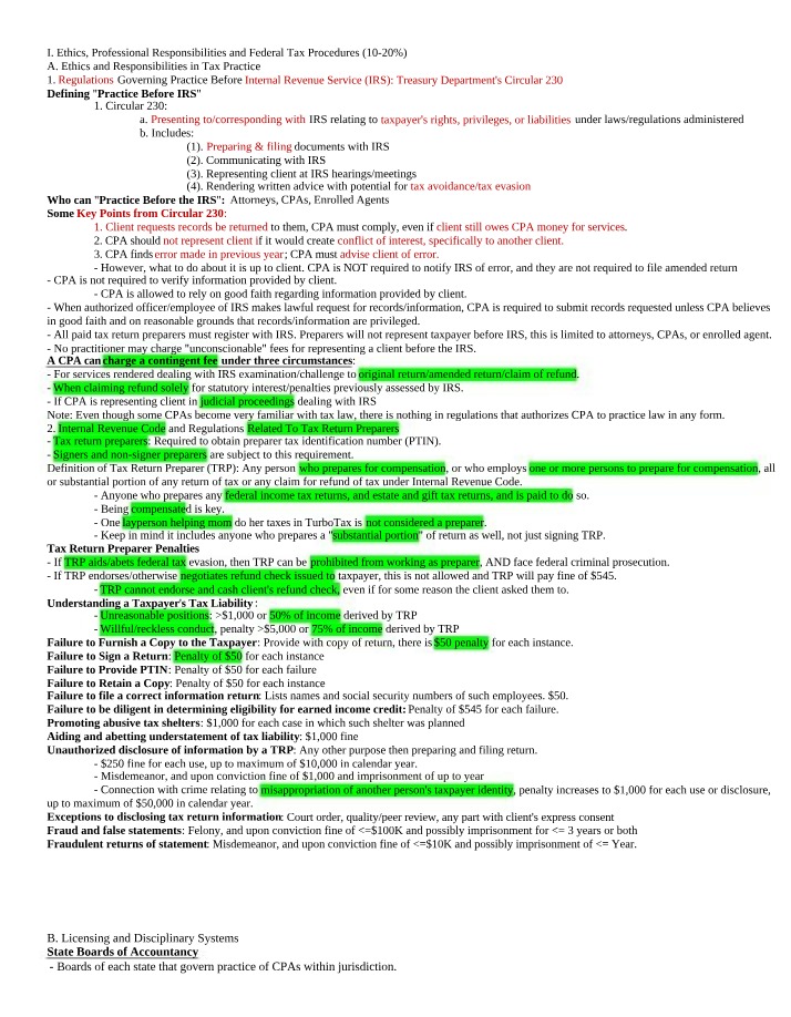 REG CPA Notes (SuperFast)