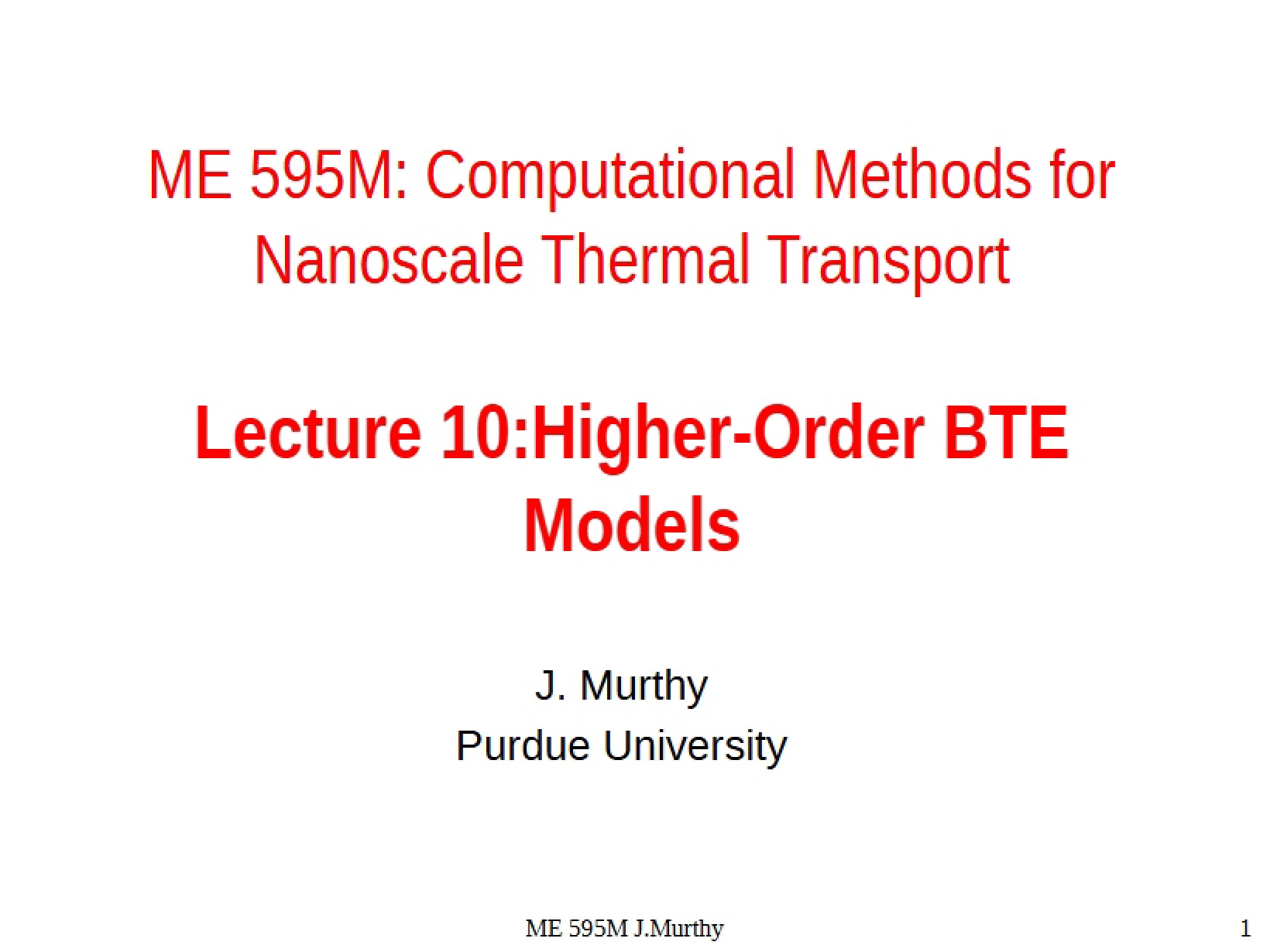 BTE Models Higher-Order