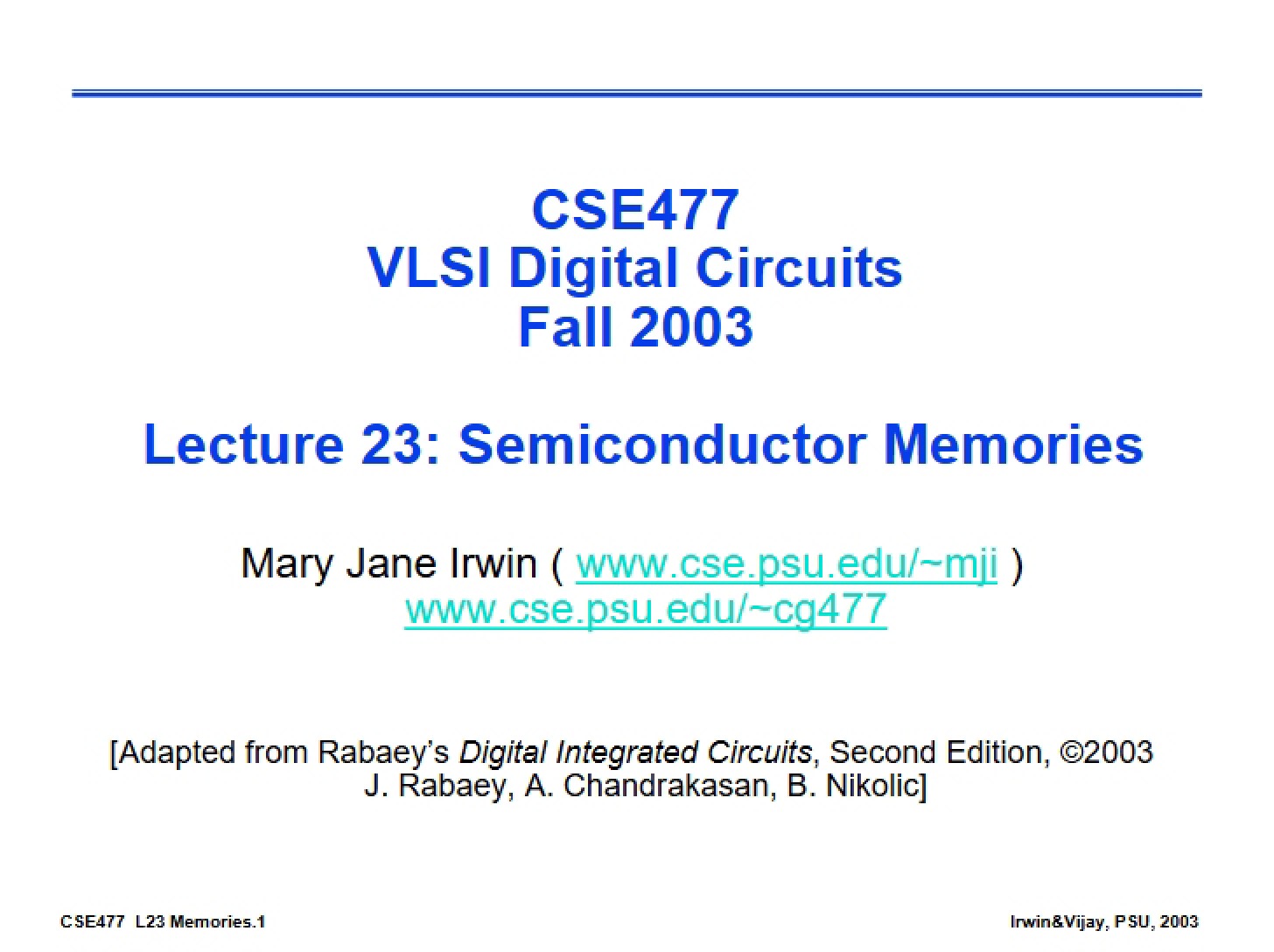 Memory Types Semiconductor