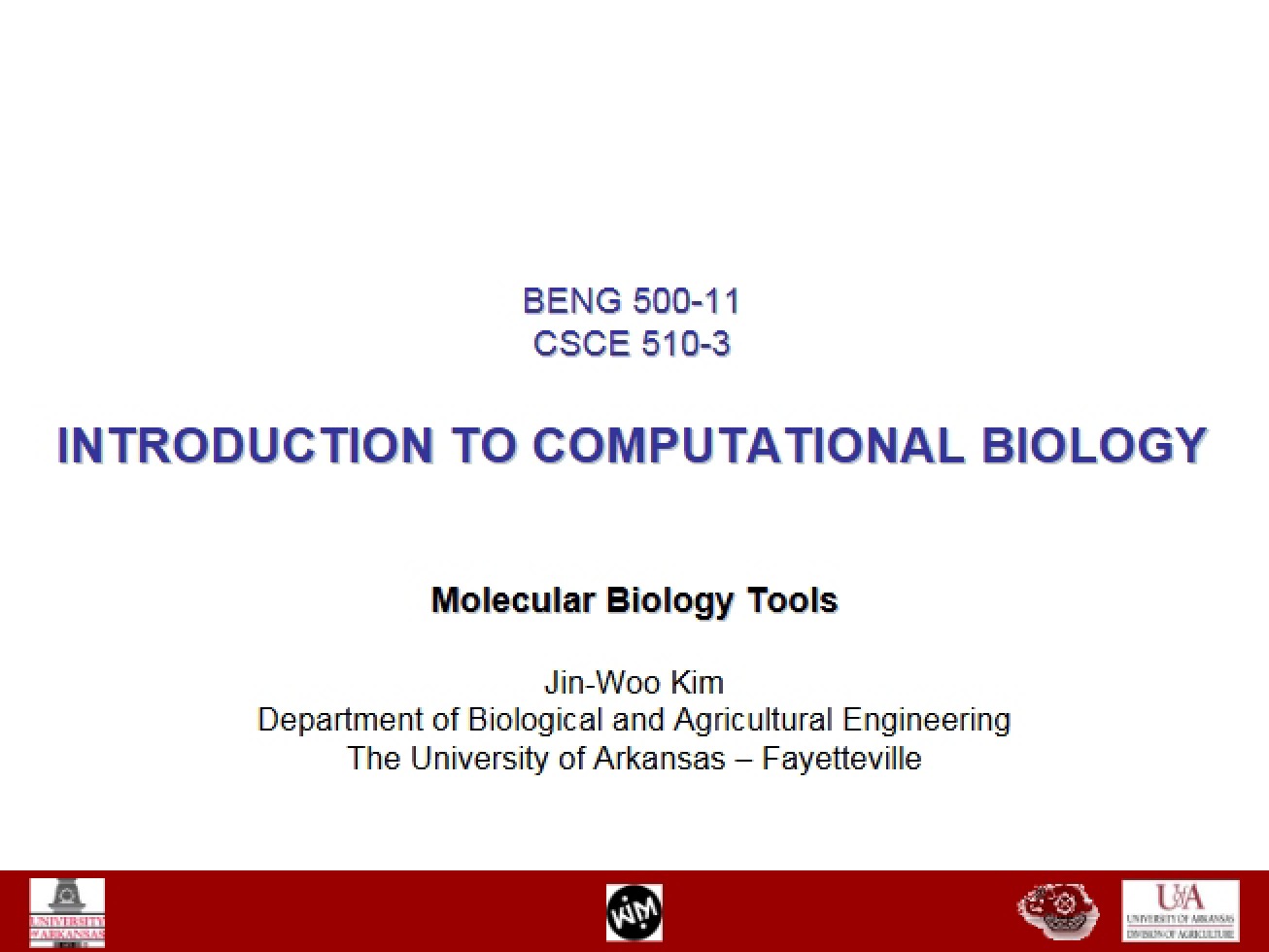 Introduction to the Tools of Molecular Biology