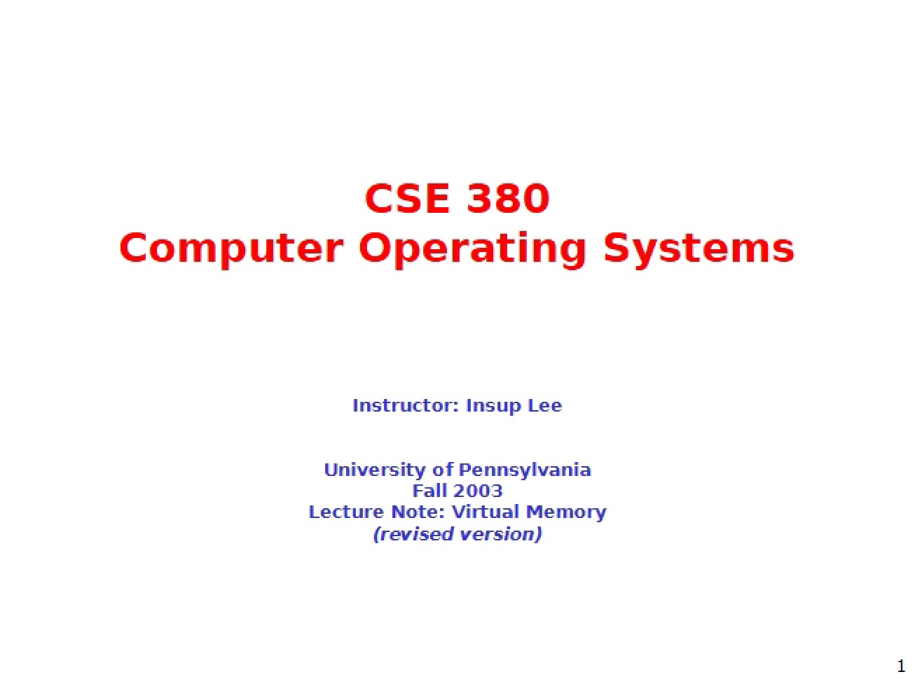 Memory Virtualization
