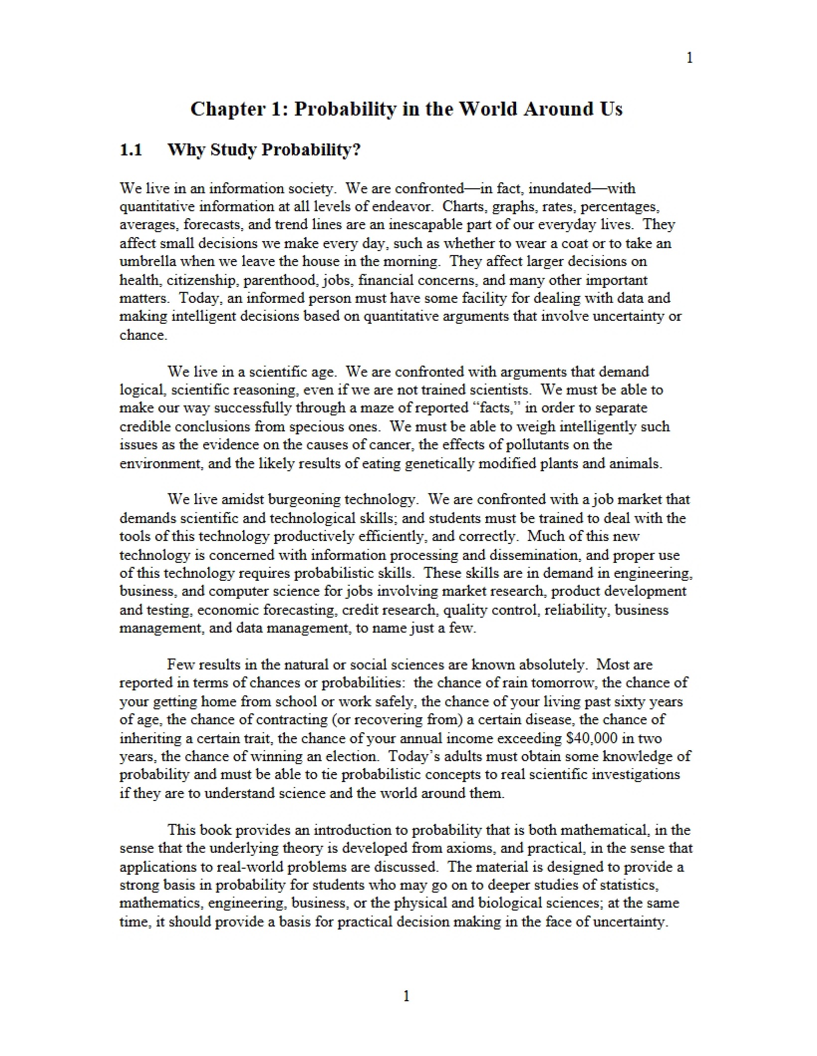 Probability Theory
