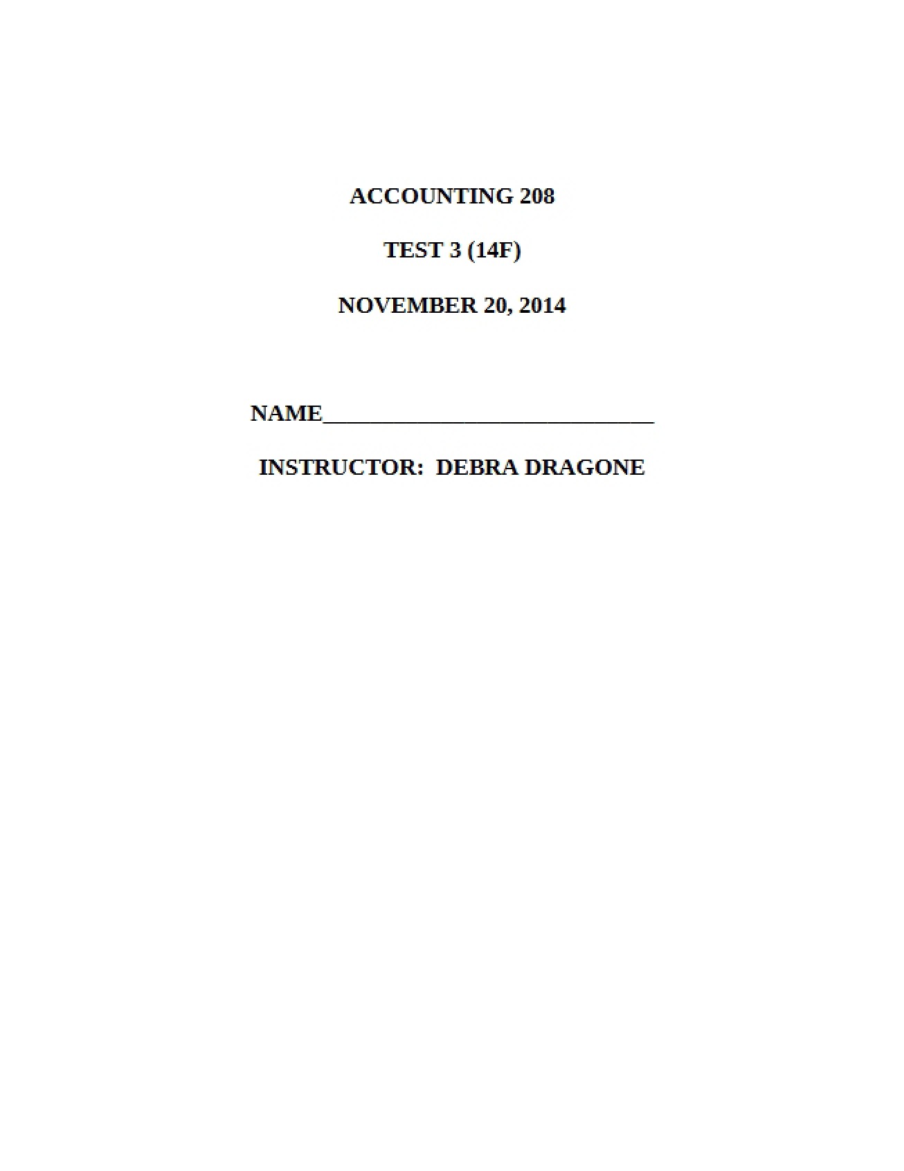 Test 3 - 13 Pages