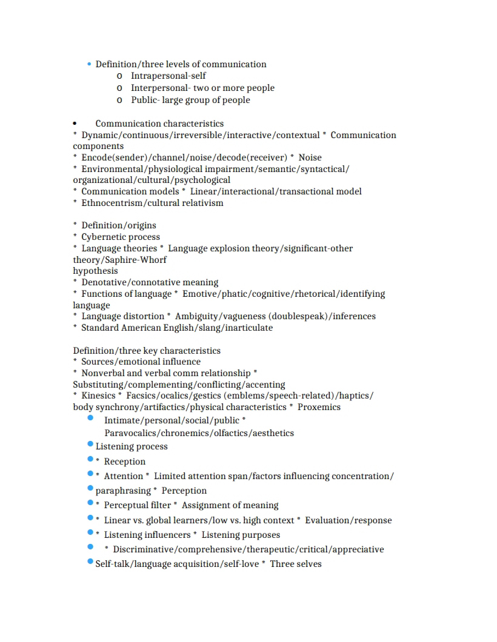 COMM 107 General Notes