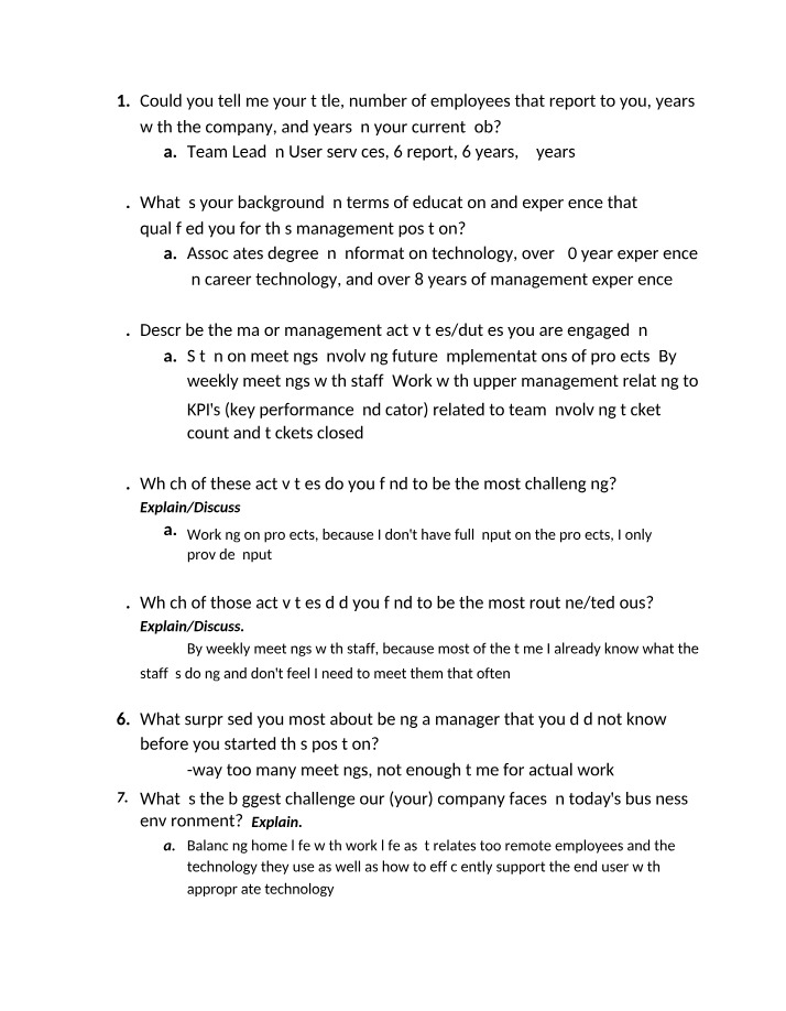 Manager Insights - Challenges, Motivation, and Success Tips