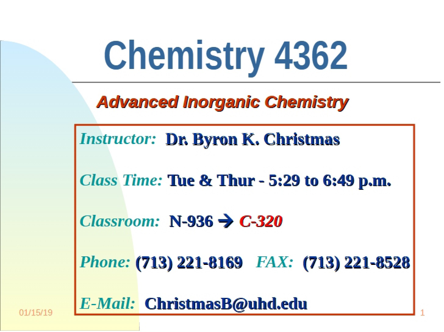 Chapter 1 and Course Introduction
