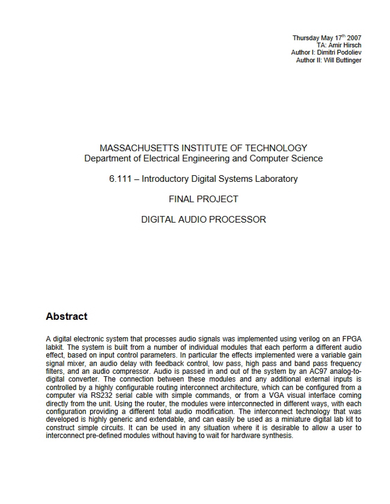 Digital Systems Study Guide