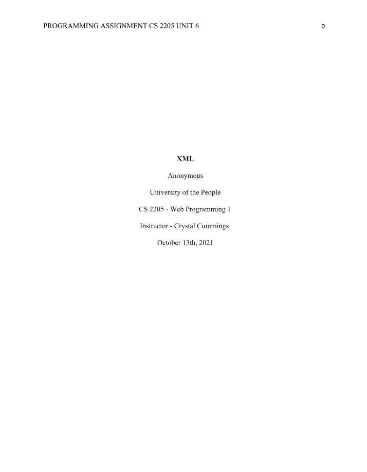 Unit 6 Programming Assignment