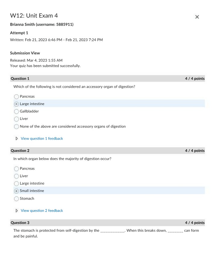 Unit Exam 4 - W12
