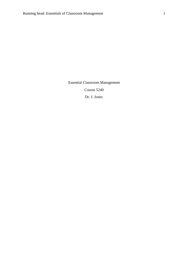 Essentials of Classroom Management for a Positive Environment