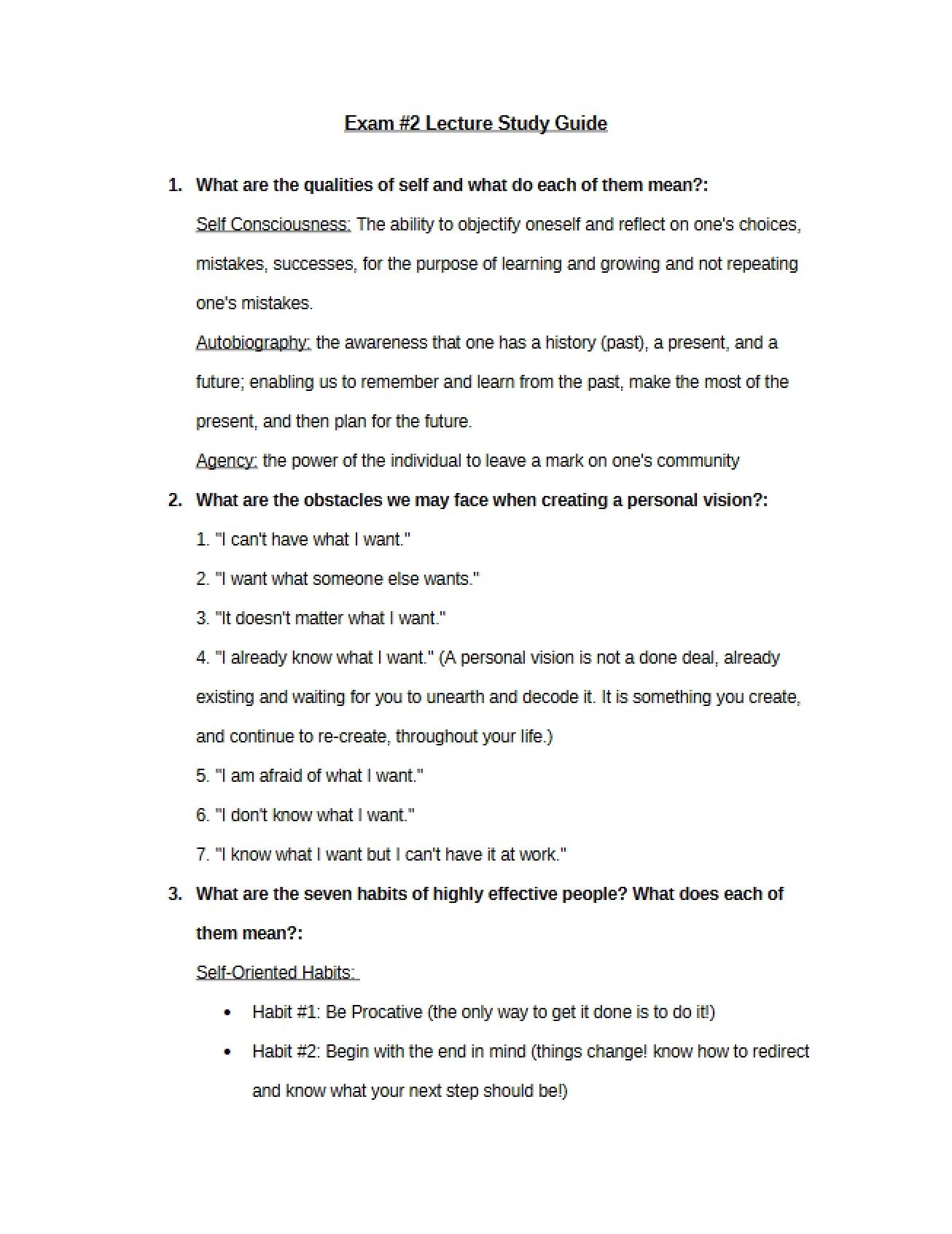 Second Interpersonal Communication Exam