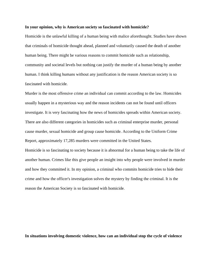 Writing Assignment #3