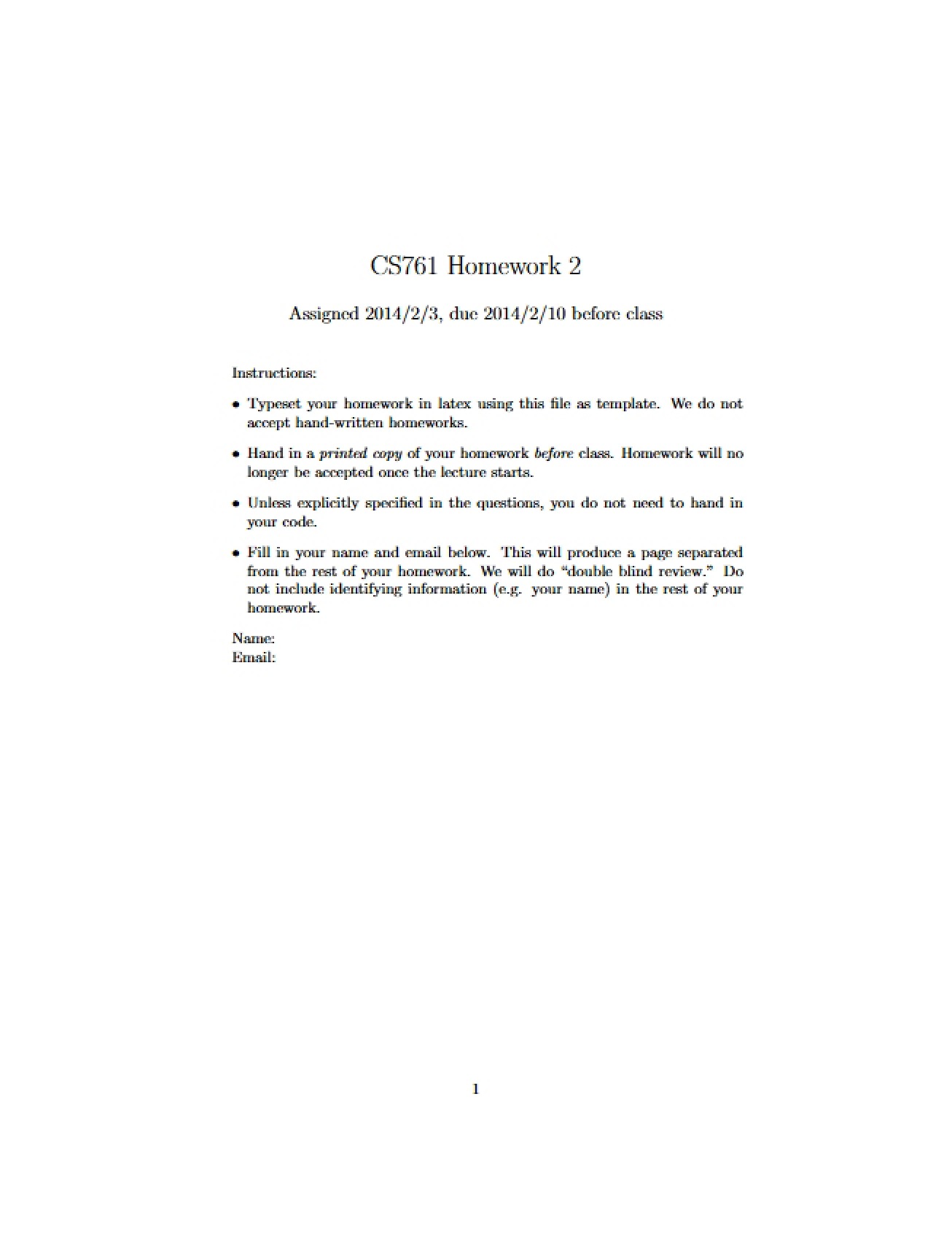 Course Assignment